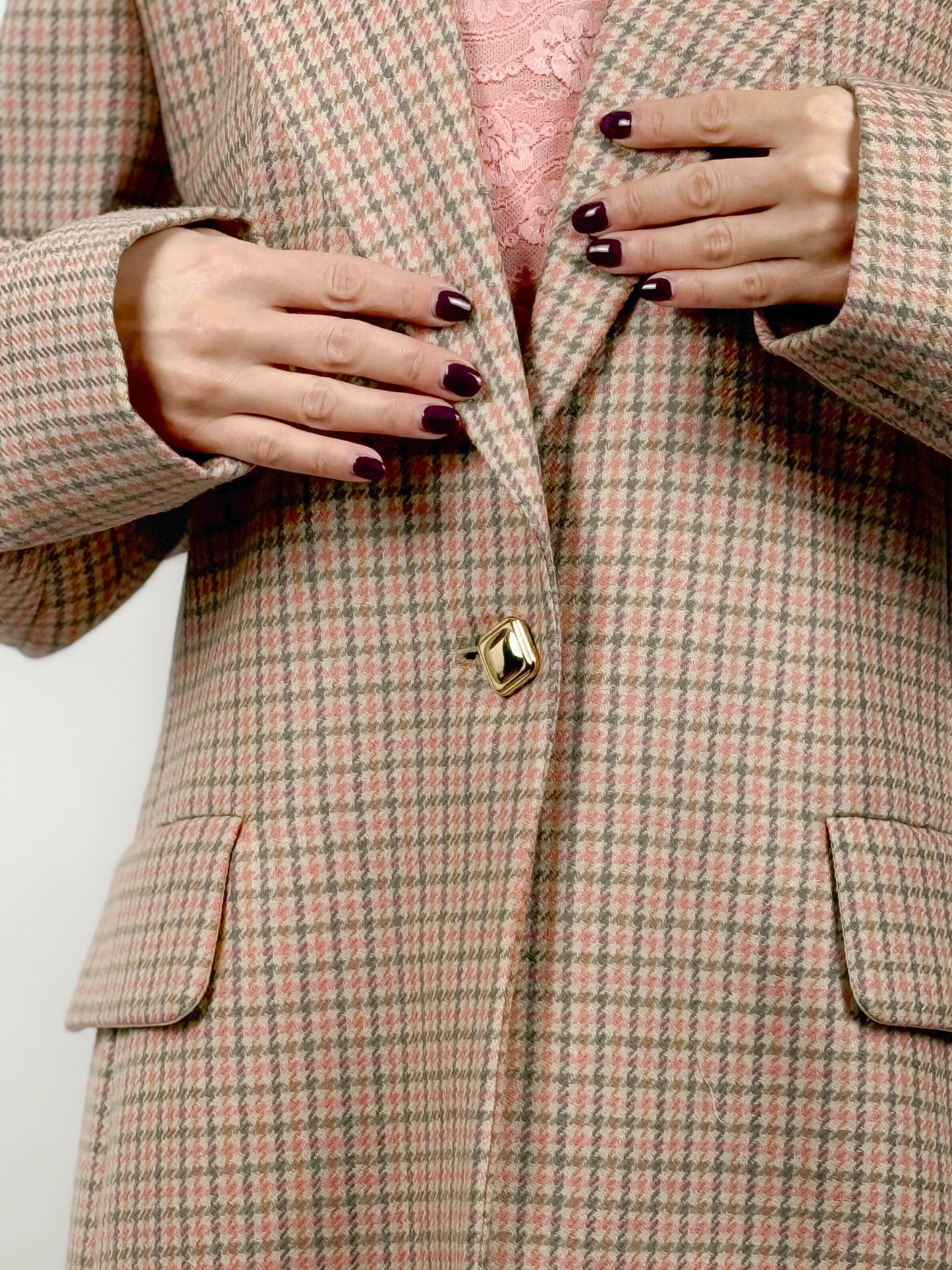 Blazer Vintage Donna a Quadri Anni '90 - Made in Italy