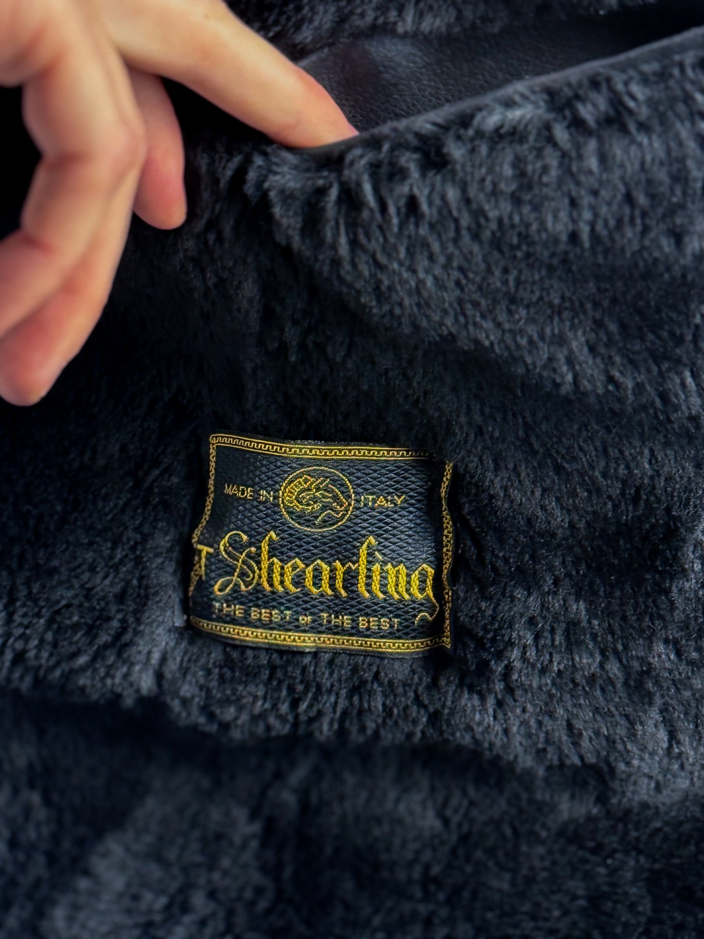 Montone Nero Anni '70 Original Shearling - Vintage Made in Italy