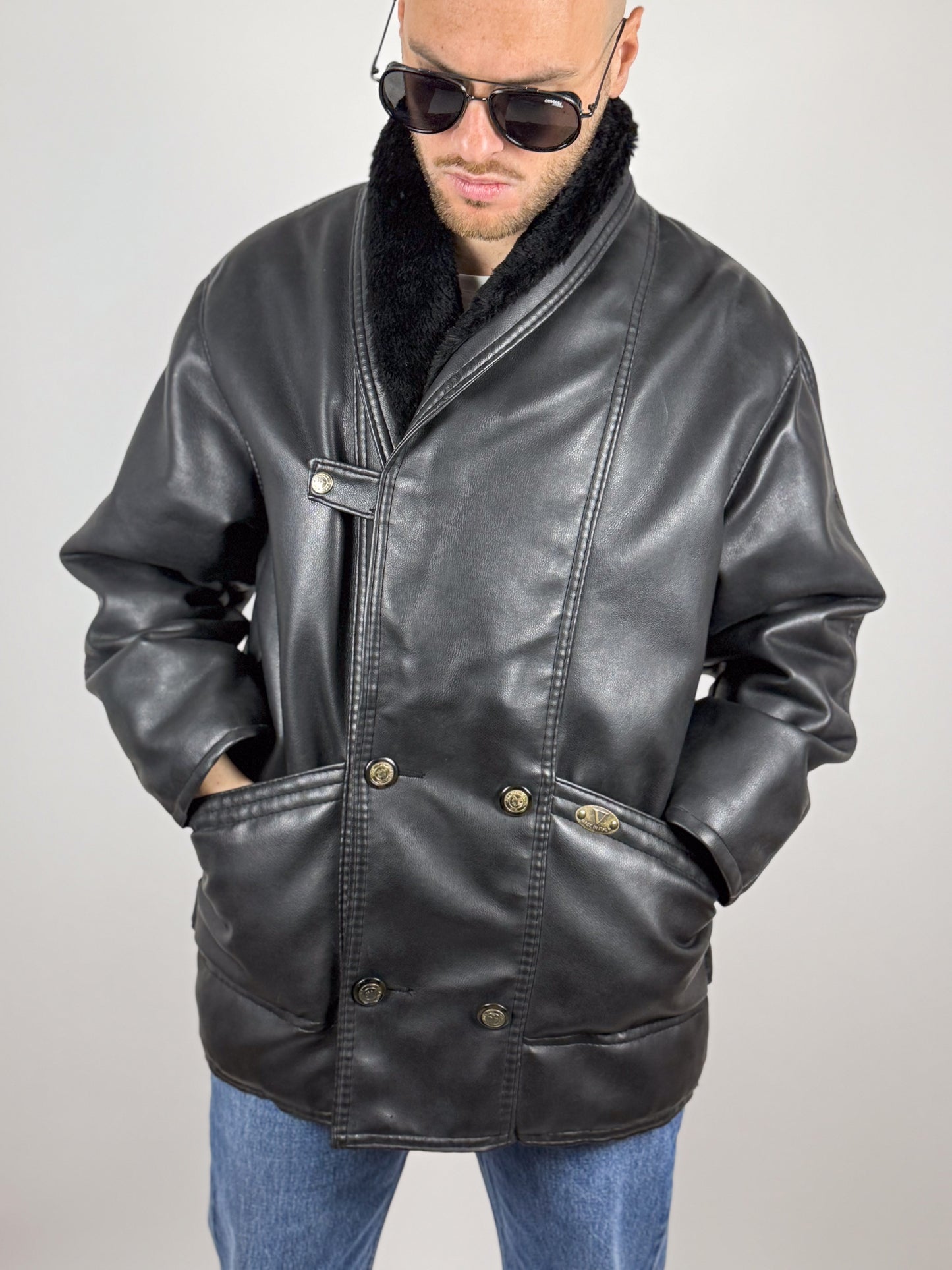 Montone Nero Anni '70 Original Shearling - Vintage Made in Italy