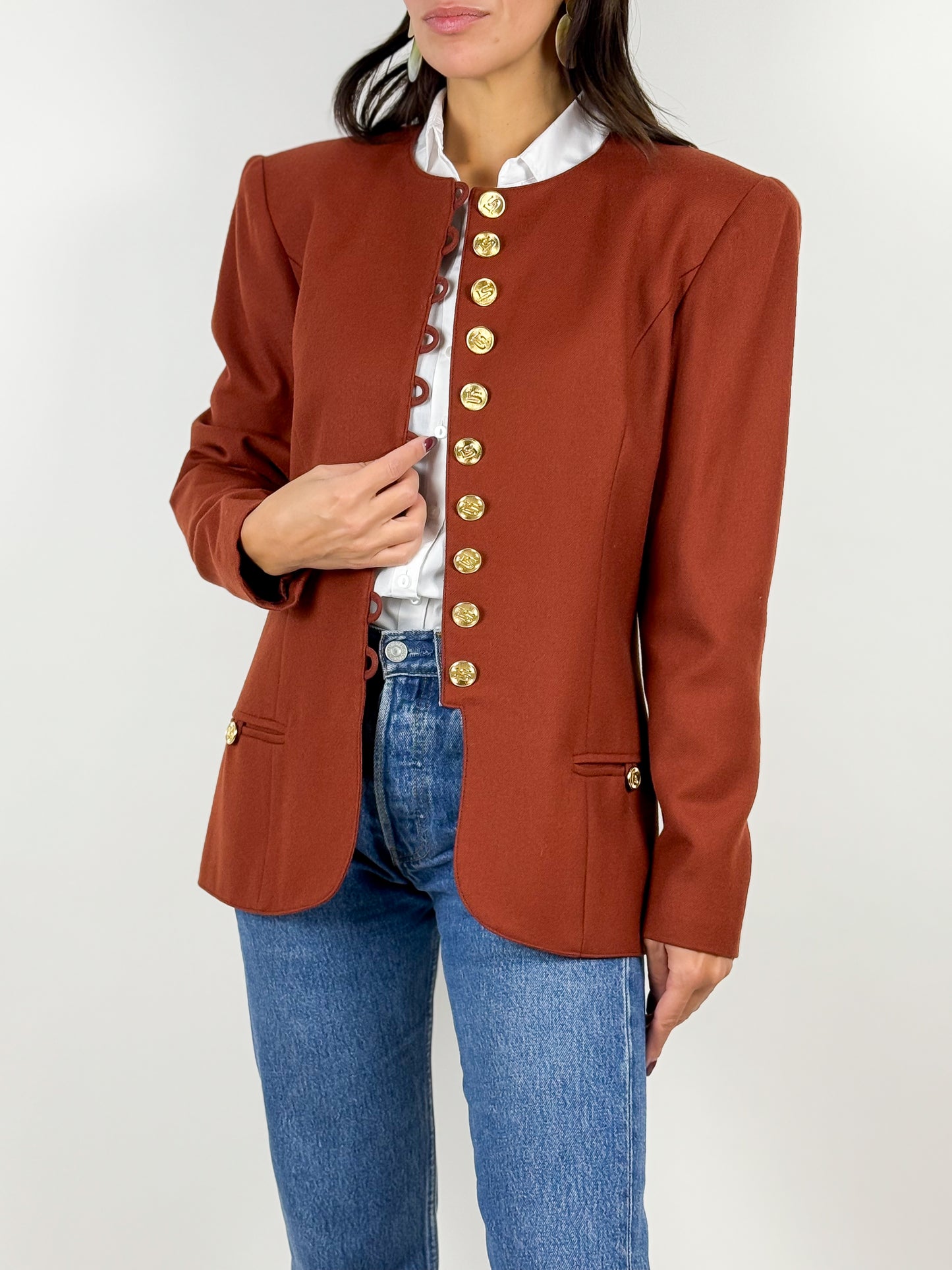 Blazer vintage anni '80 Luisa Spagnoli in lana vergine