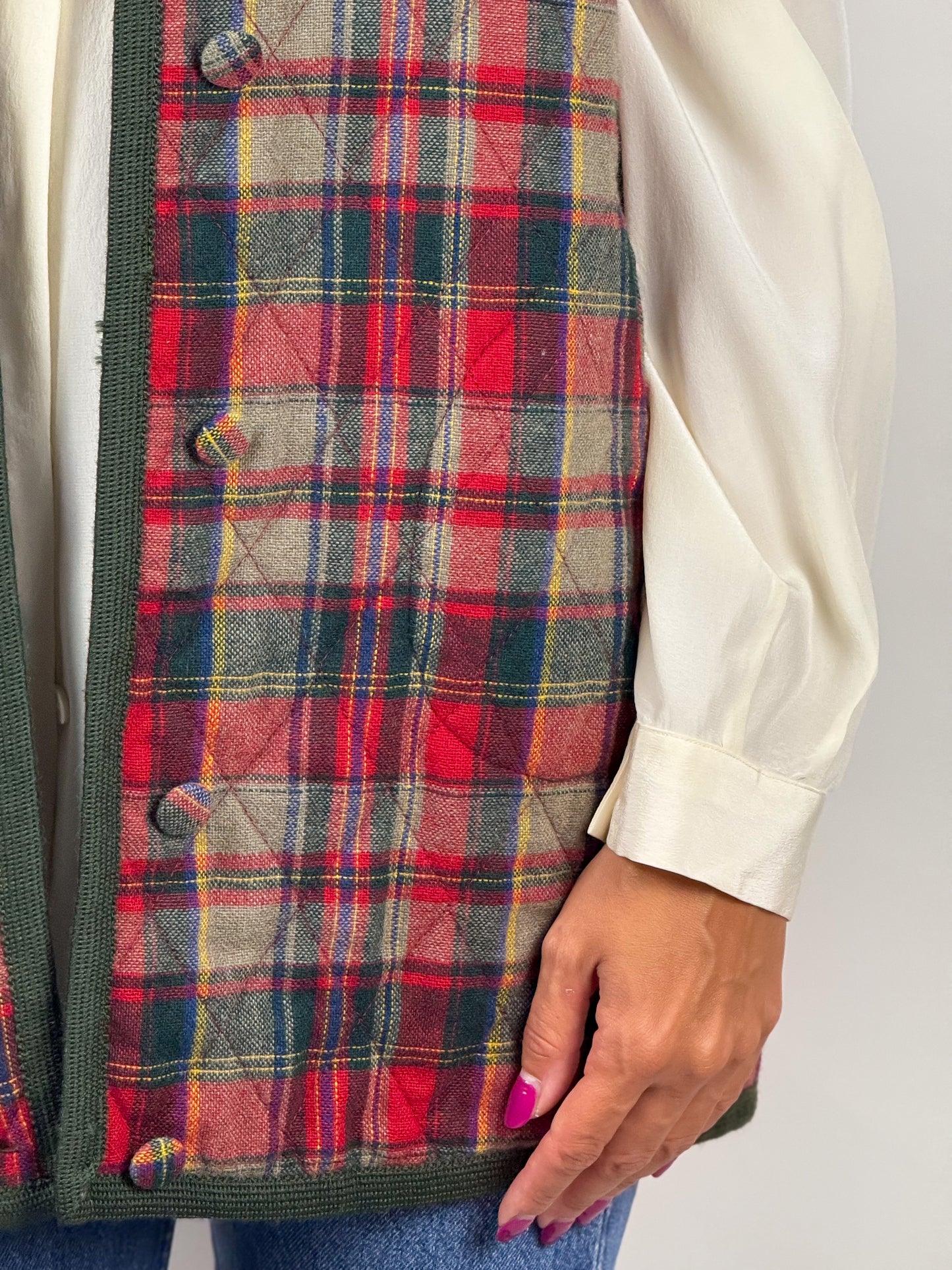 Gilet Vintage in Lana Tartan - Unisex