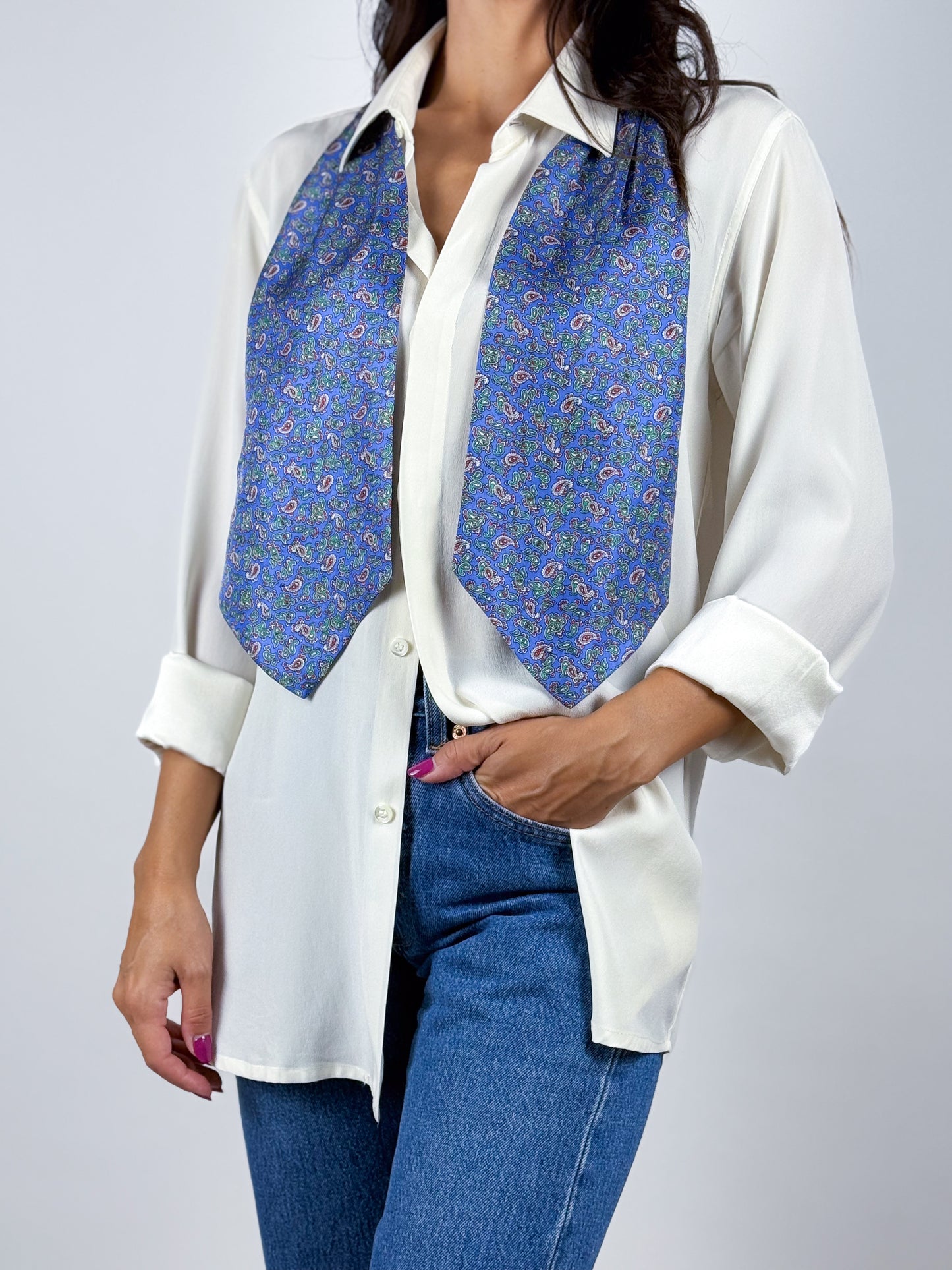 Ascot vintage in seta fantasia paisley