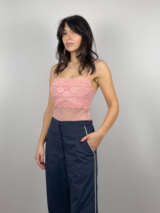 TOP LINGERIE TRASPARENTE ROSA