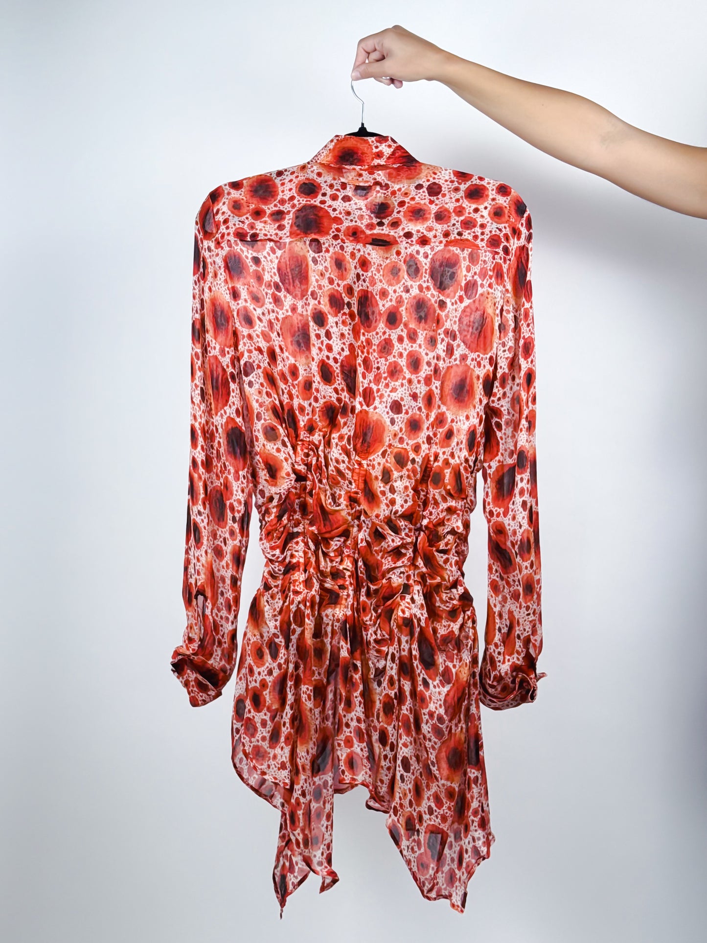 Camicia Jean Paul Gaultier Vintage Seta con Rouches - Made in Italy