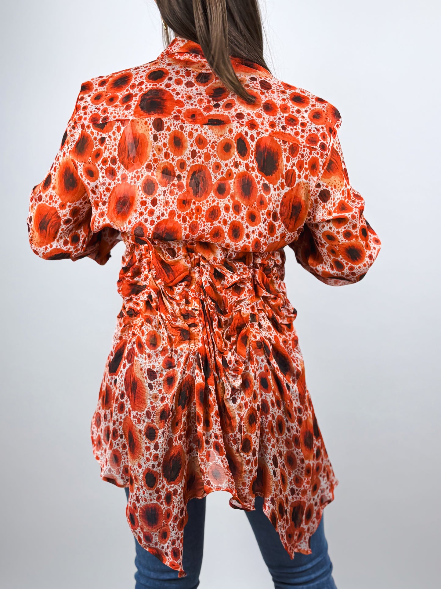 Camicia Jean Paul Gaultier Vintage Seta con Rouches - Made in Italy