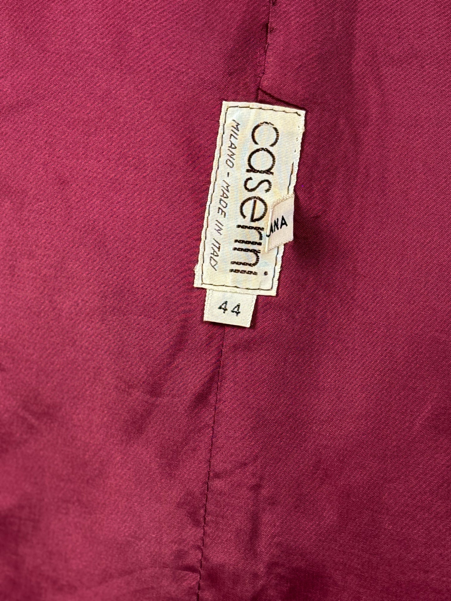 Cappottino in Lana Bordeaux Anni '70 Vintage - Eleganza Italiana