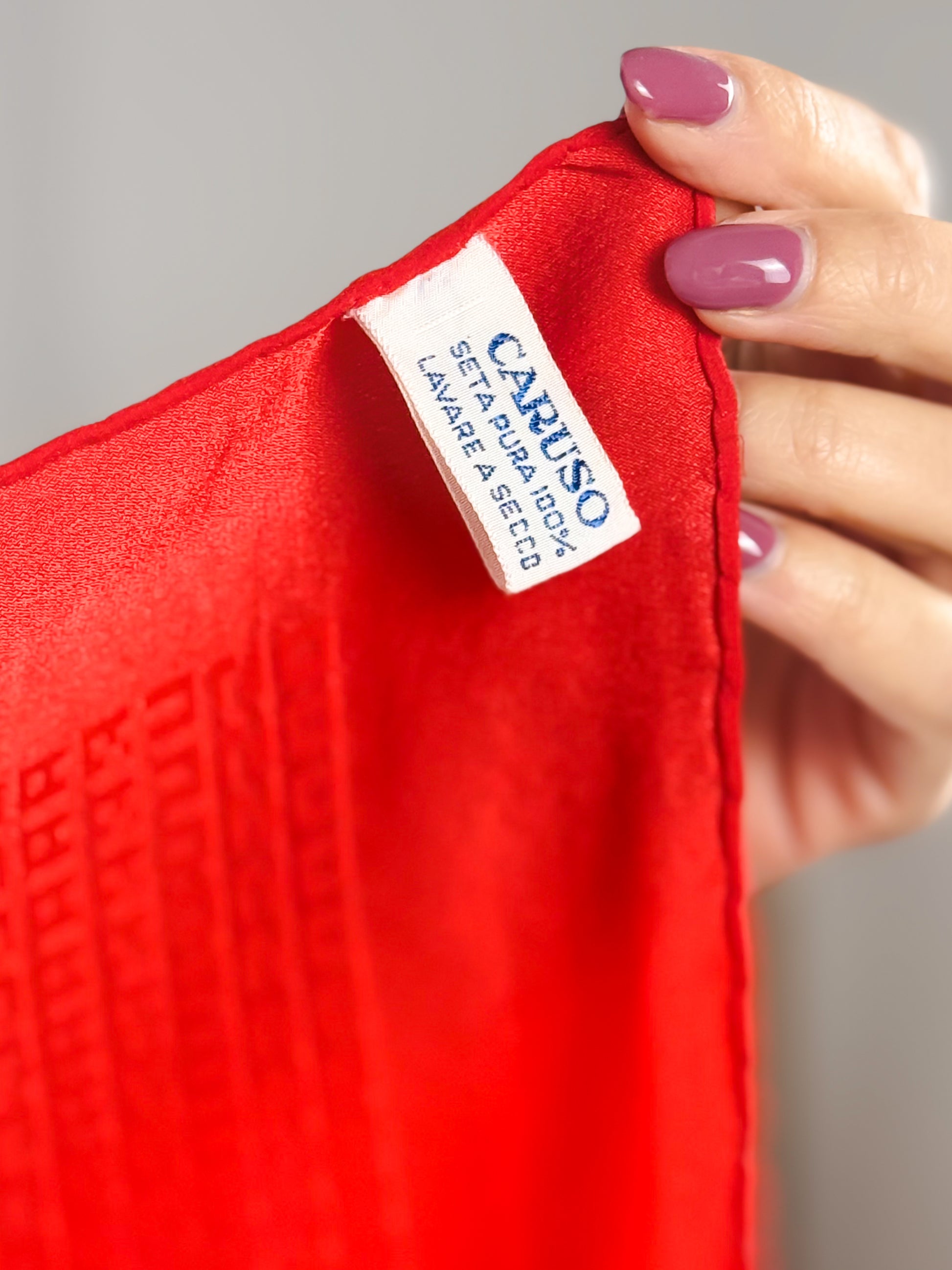 foulard rosso vintage caruso