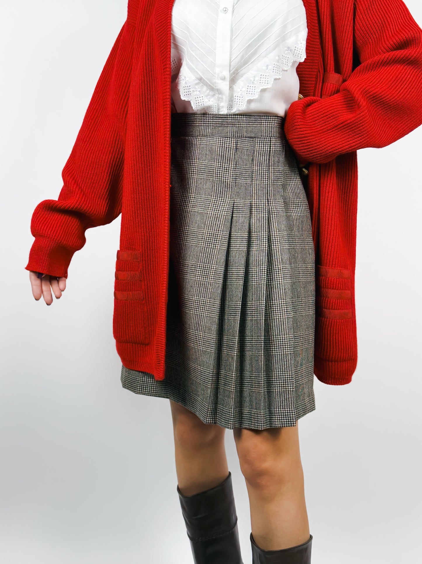 CARDIGAN ROSSO PURA LANA