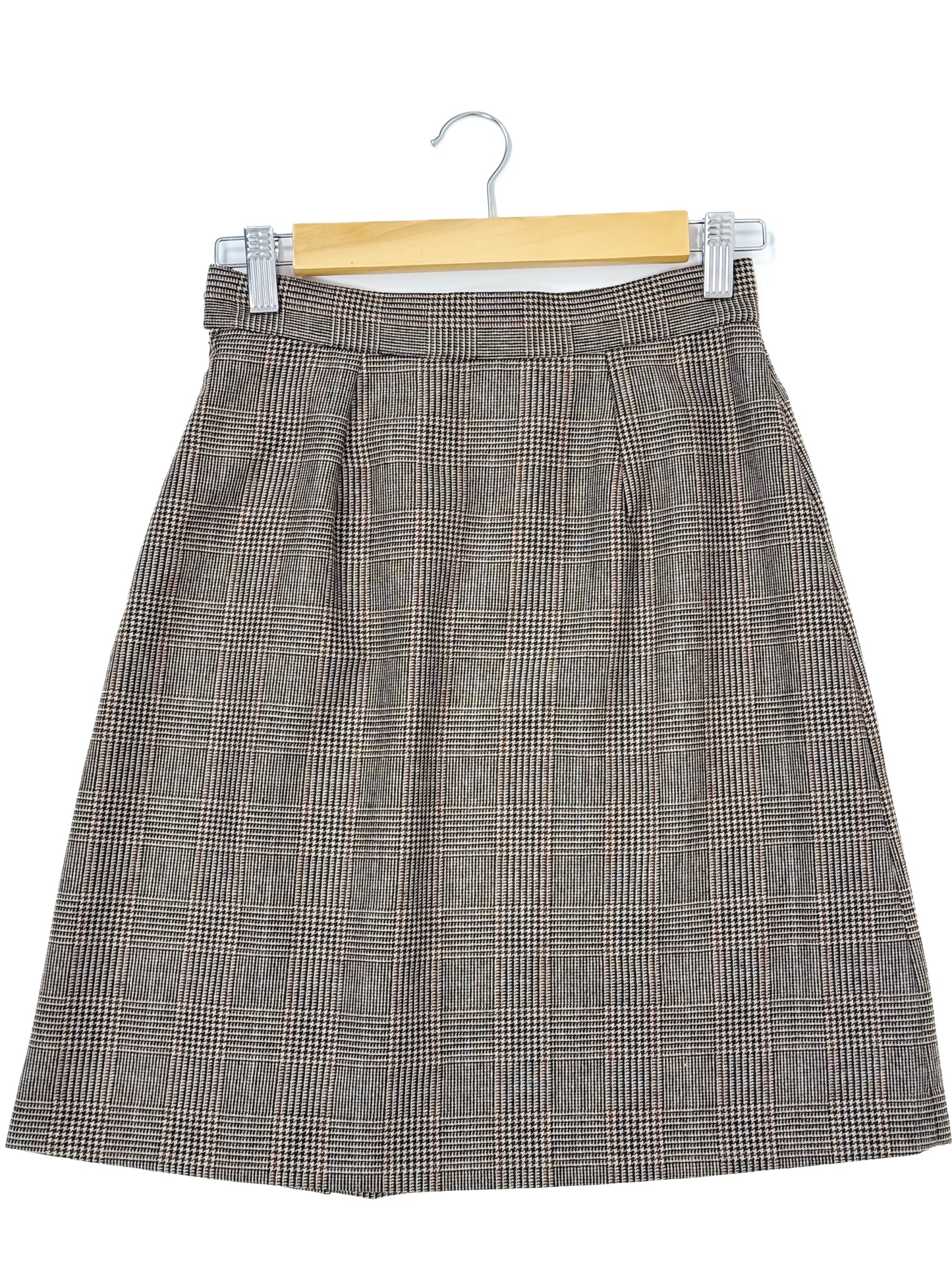 Gonna Vintage Pied de Poule - Minigonna Lana Made in Italy