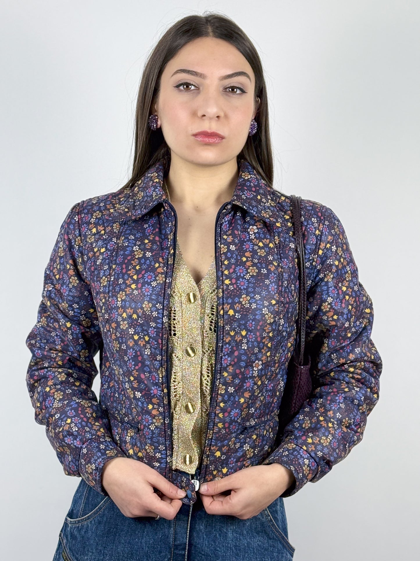 DOUDOUNE FLEURIE DES ANNÉES 70