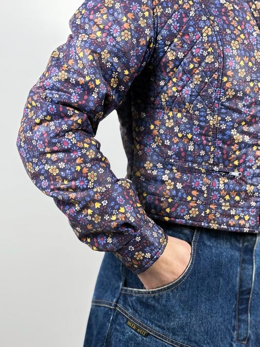 Giacca da Sci Vintage Anni '70 a Fiori