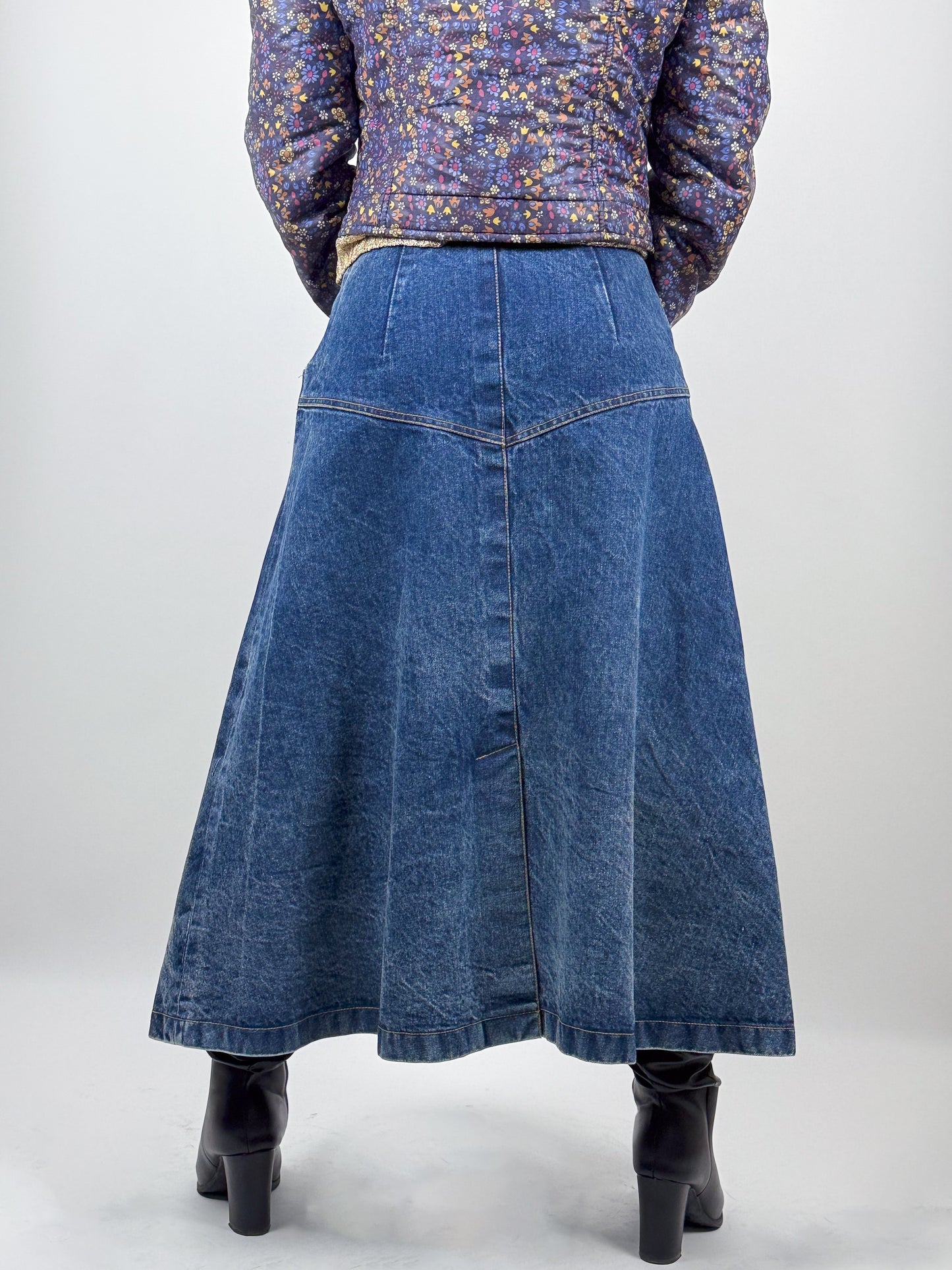 Y2K LONG DENIM SKIRT