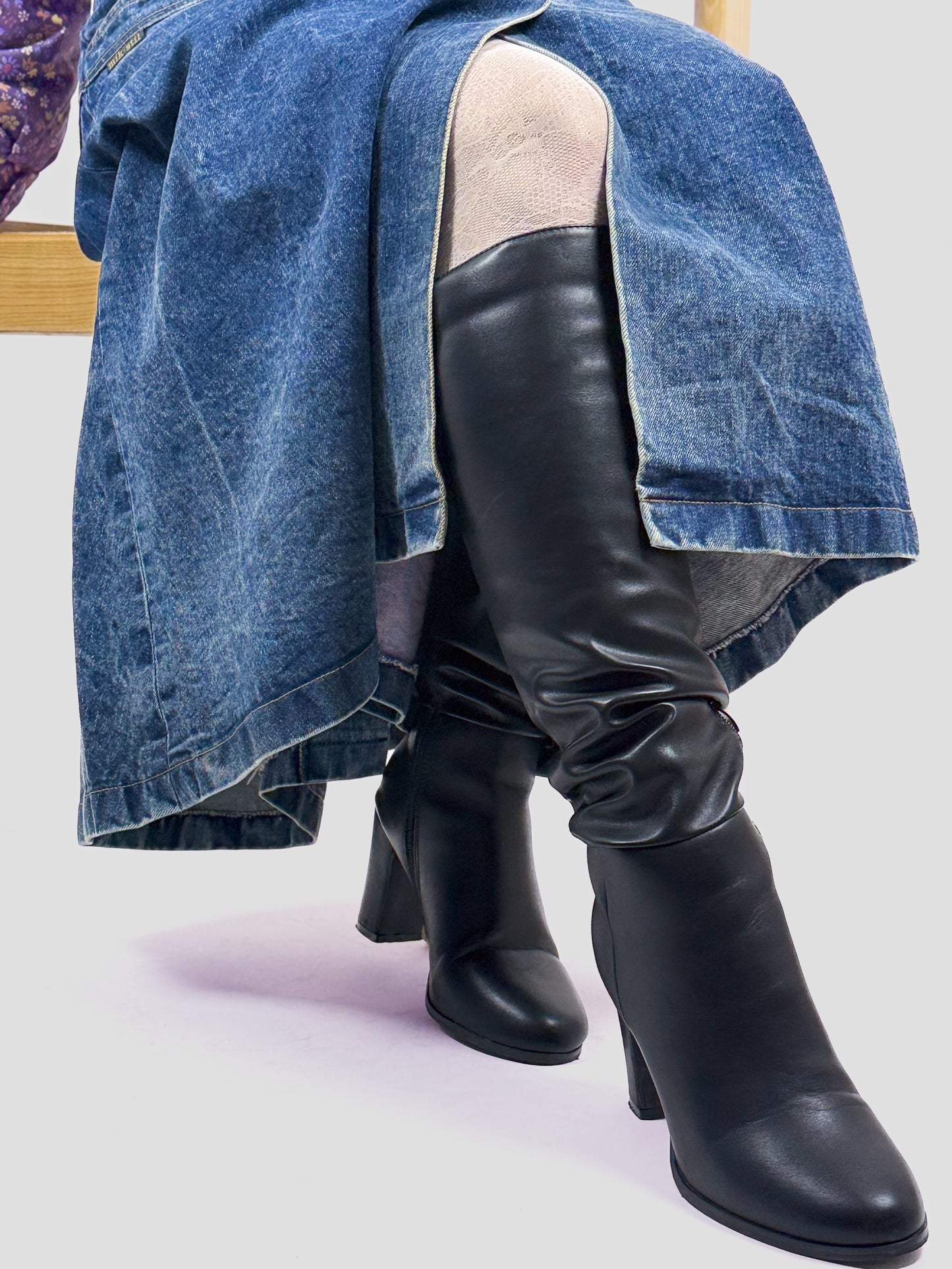 Y2K LONG DENIM SKIRT