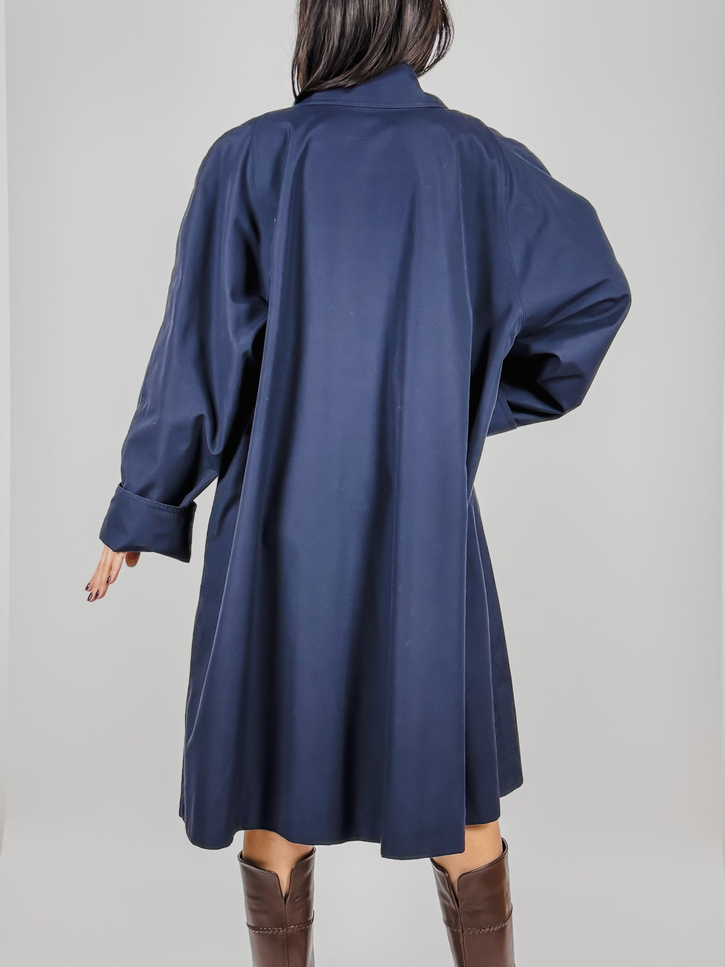 TRENCH COAT DA DONNA BLUE NAVY VINTAGE