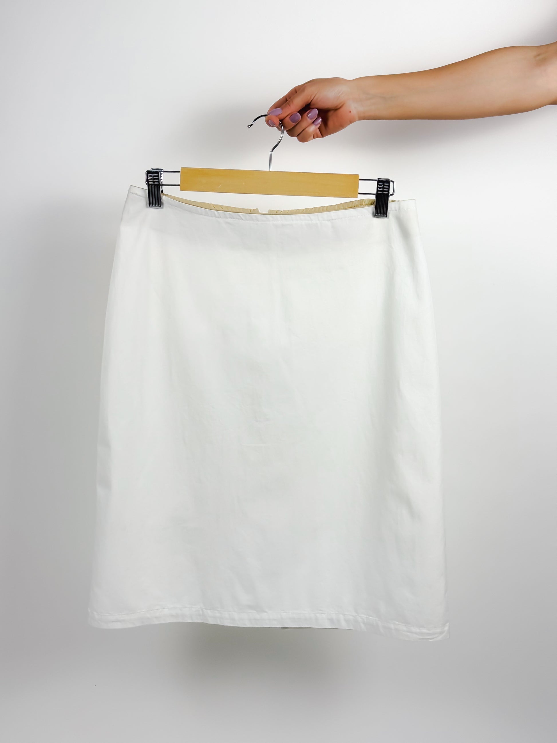 GONNA VINTAGE ARMANI JEANS BIANCA COTONE