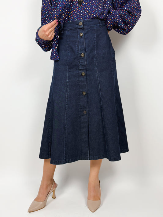 Gonna di Jeans Lunga Y2K Vintage Made in Italy