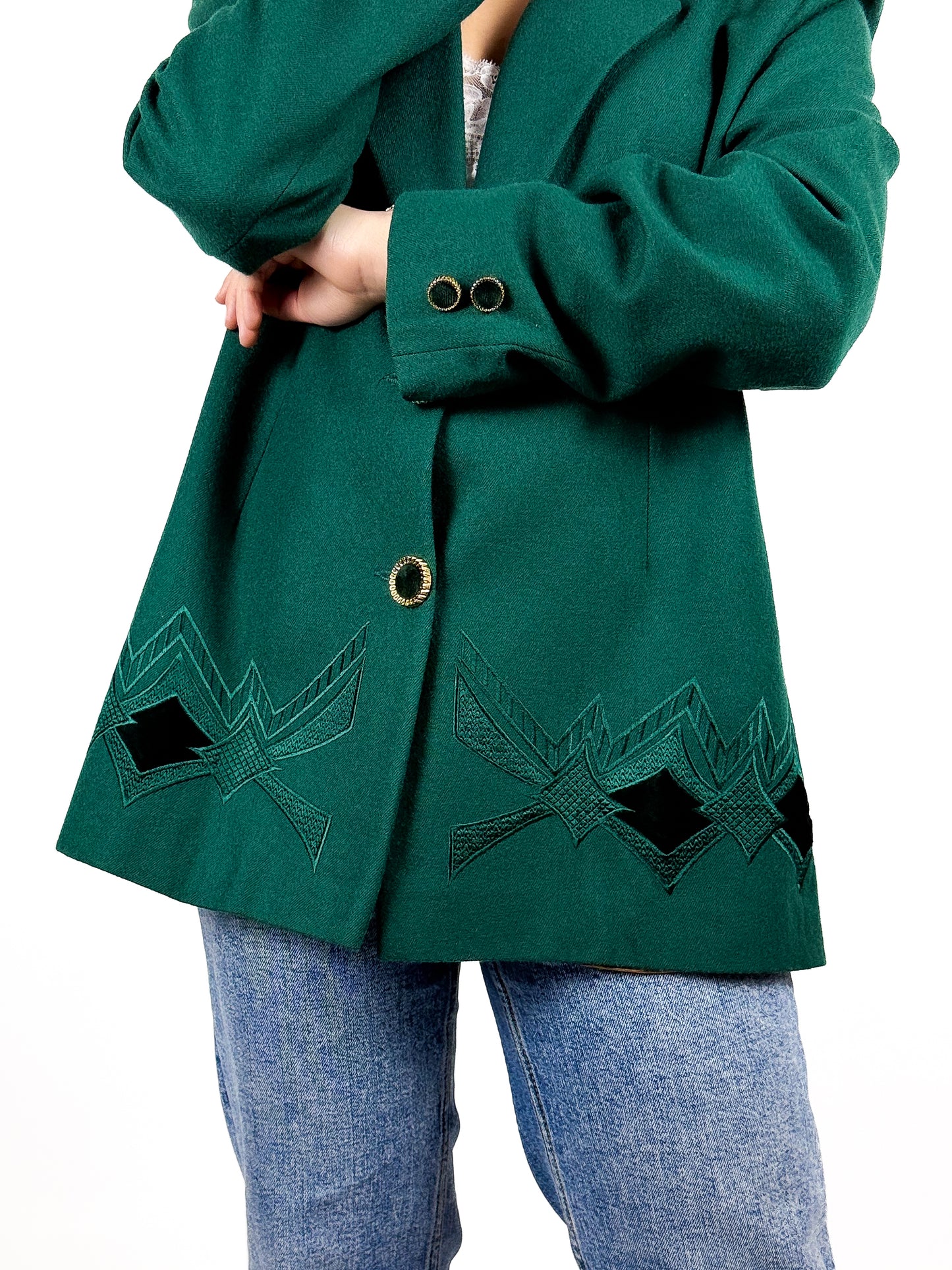 BLAZER IN LANA VERDE ANNI '80