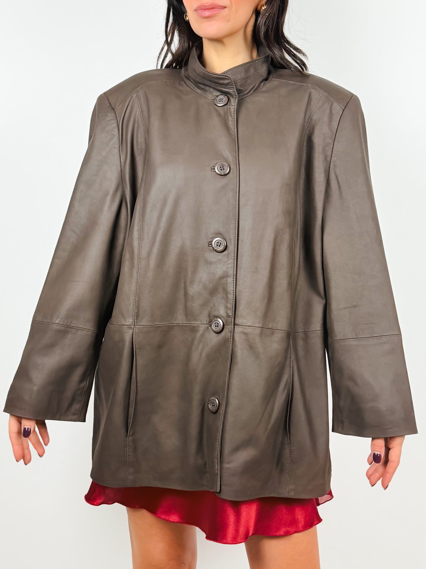 BROWN NAPPA JACKET