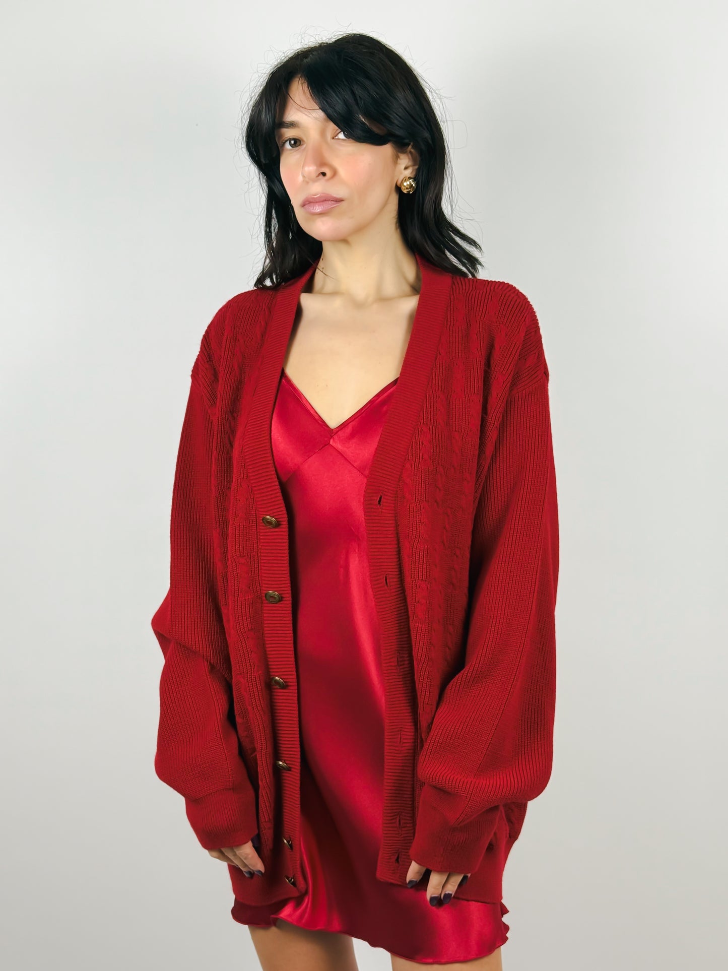 CARDIGAN MALAGRIDA ROSSO VINTAGE