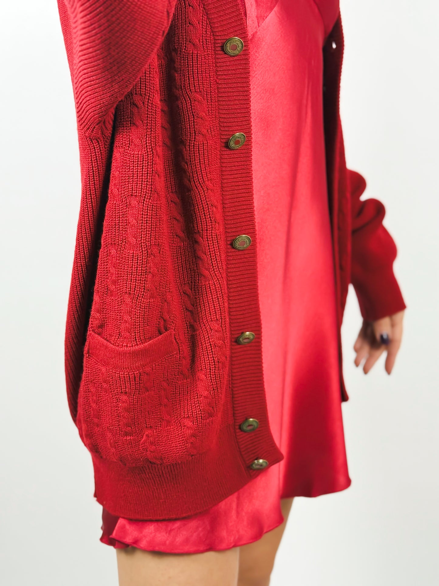CARDIGAN MALAGRIDA ROSSO VINTAGE