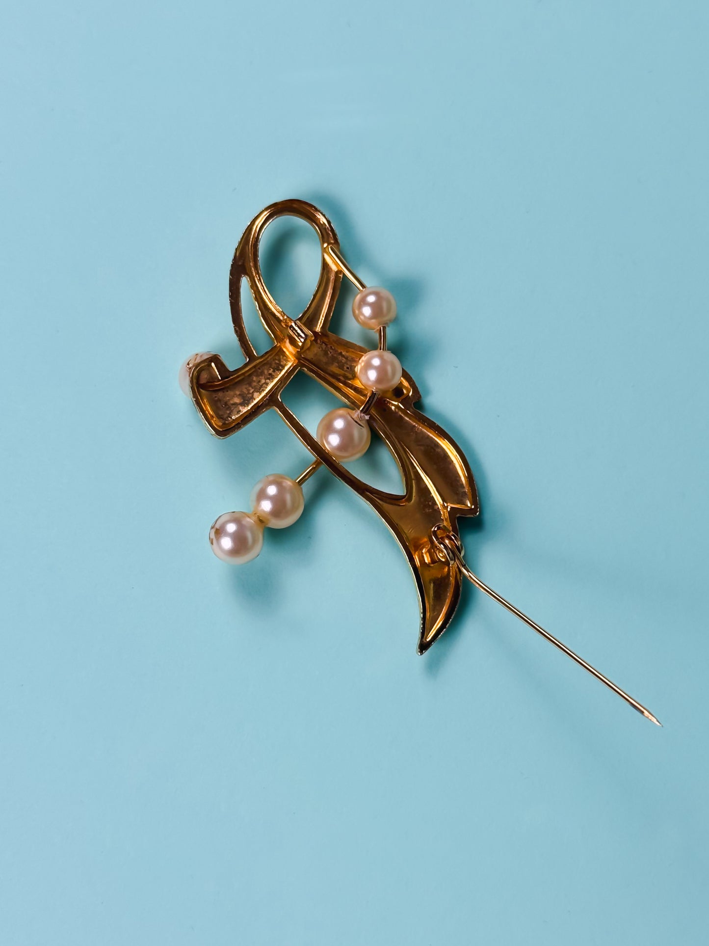 SPILLA VINTAGE CON PERLE