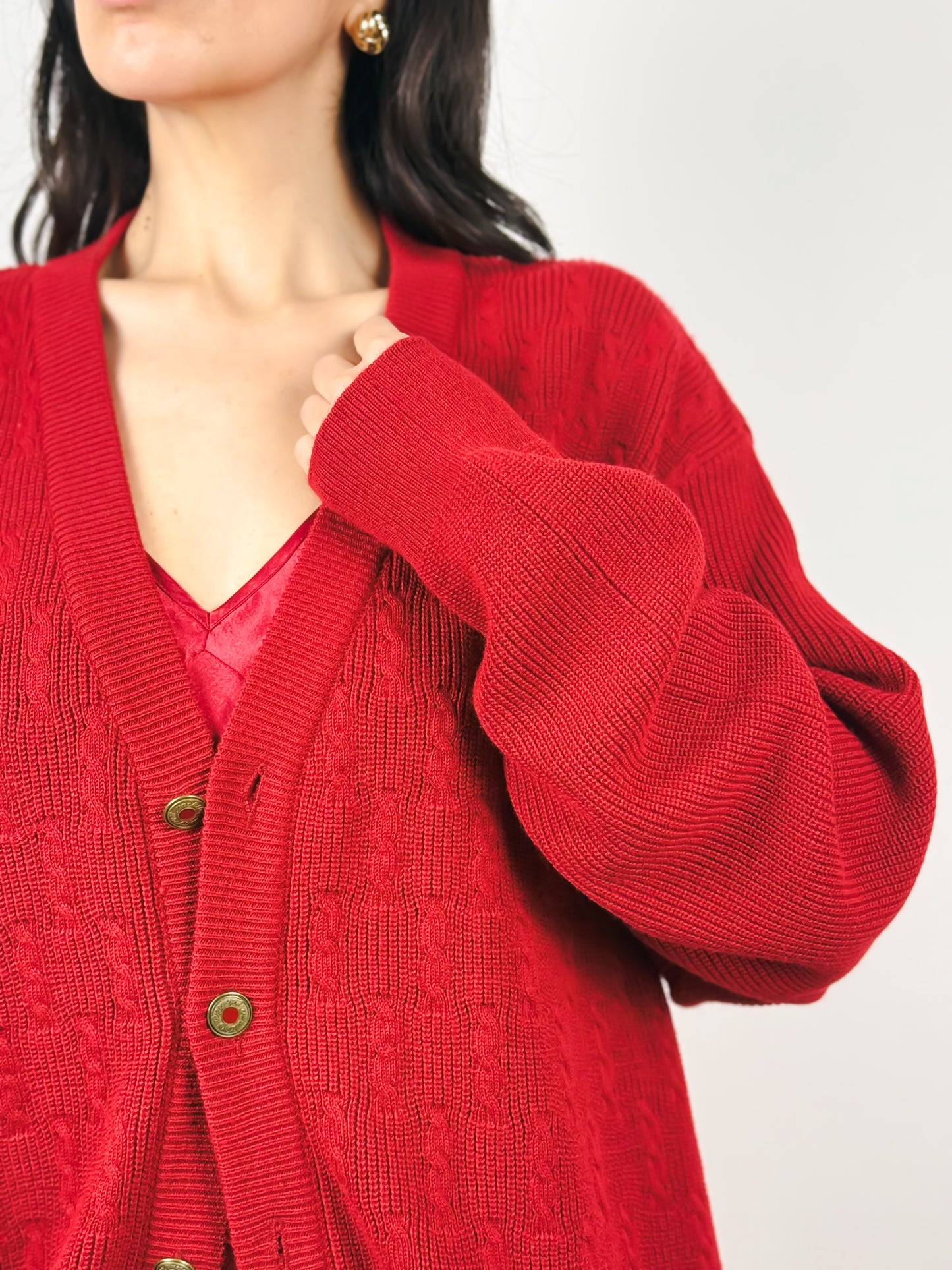 CARDIGAN MALAGRIDA ROSSO VINTAGE