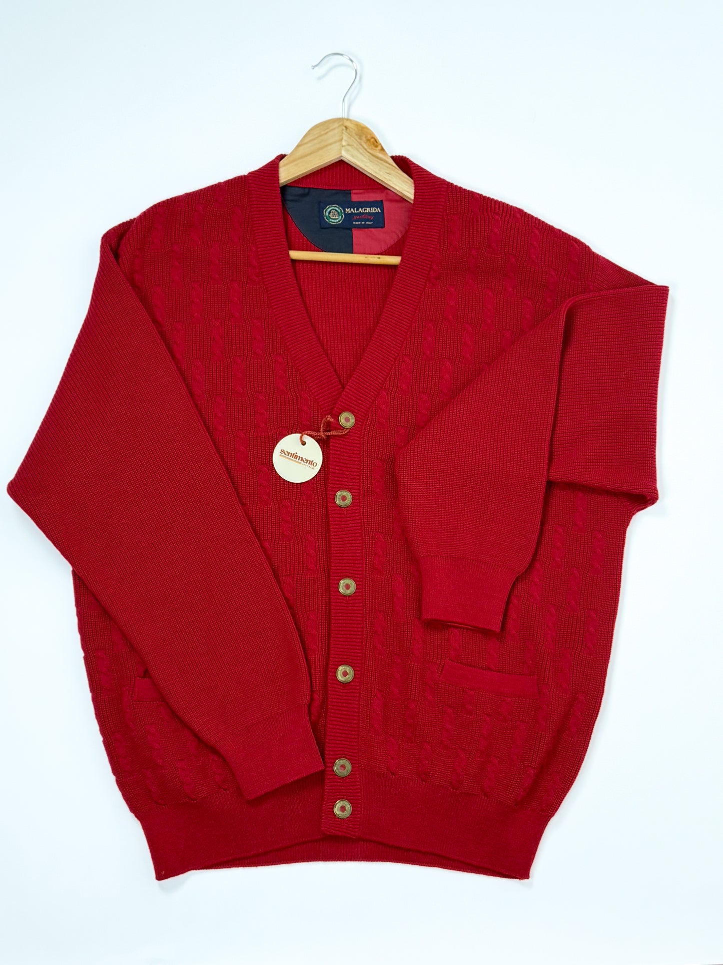 CARDIGAN MALAGRIDA ROSSO VINTAGE