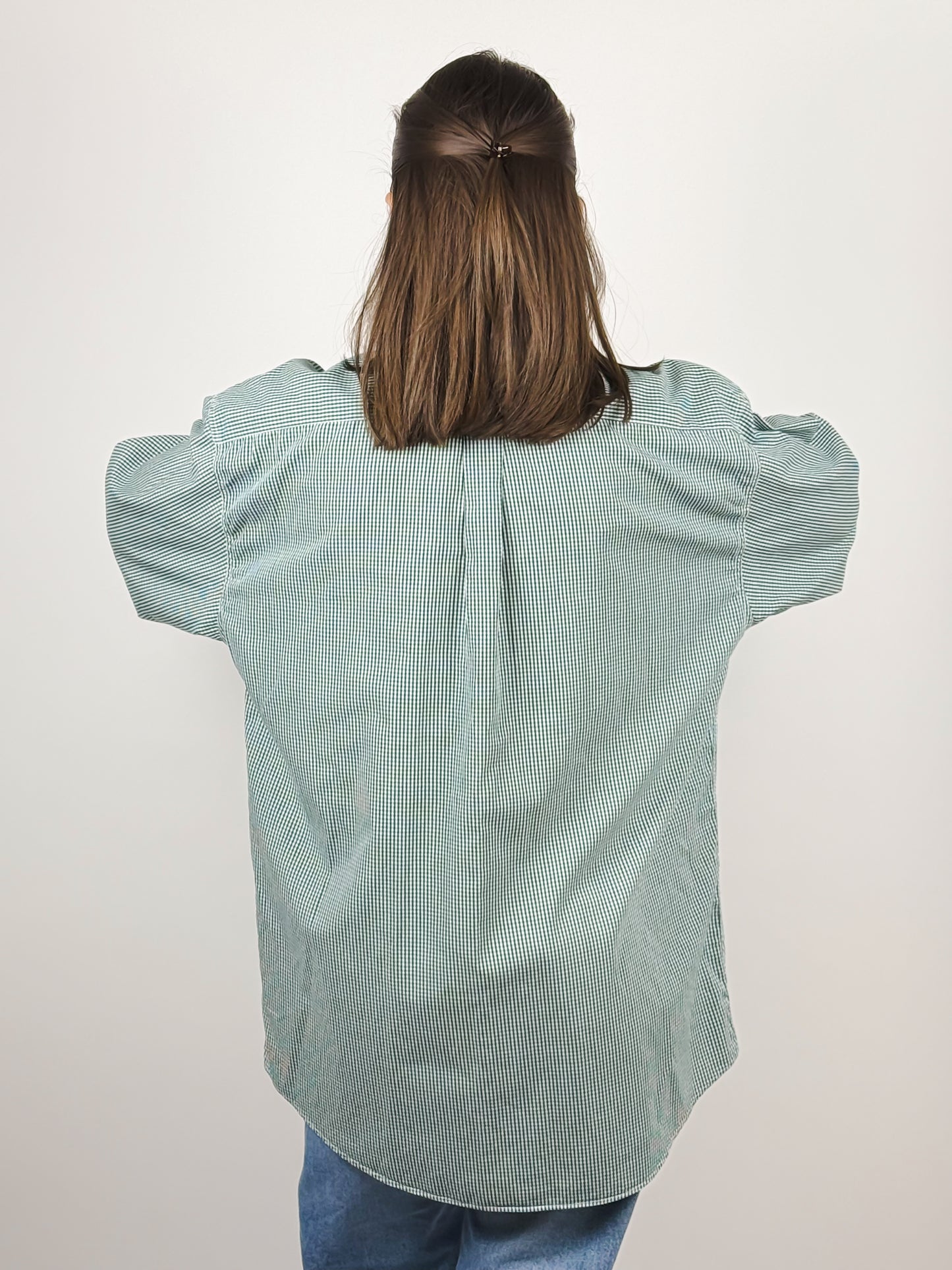 CAMICIA STAMPA VICHY VERDE