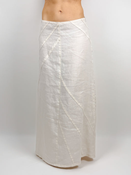 GONNA VINTAGE LUNGA IN LINO