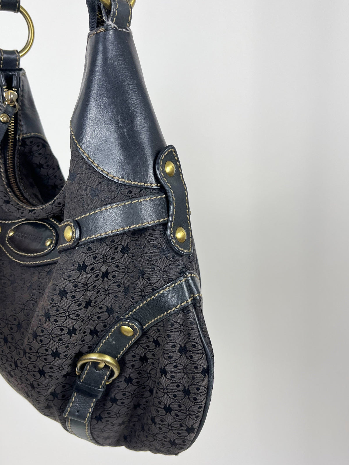 Coccinelle Vintage – Borsa a spalla in tessuto monogram