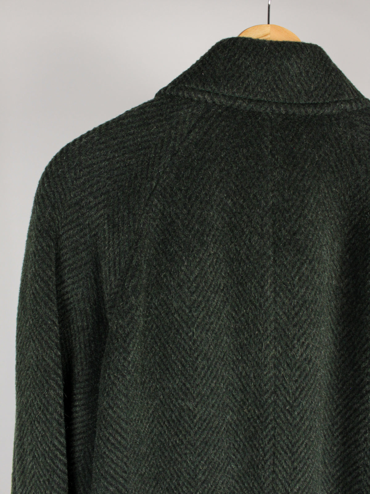 Cappotto Vintage Donna in Lana e Lama Verde Scuro – Made in Italy