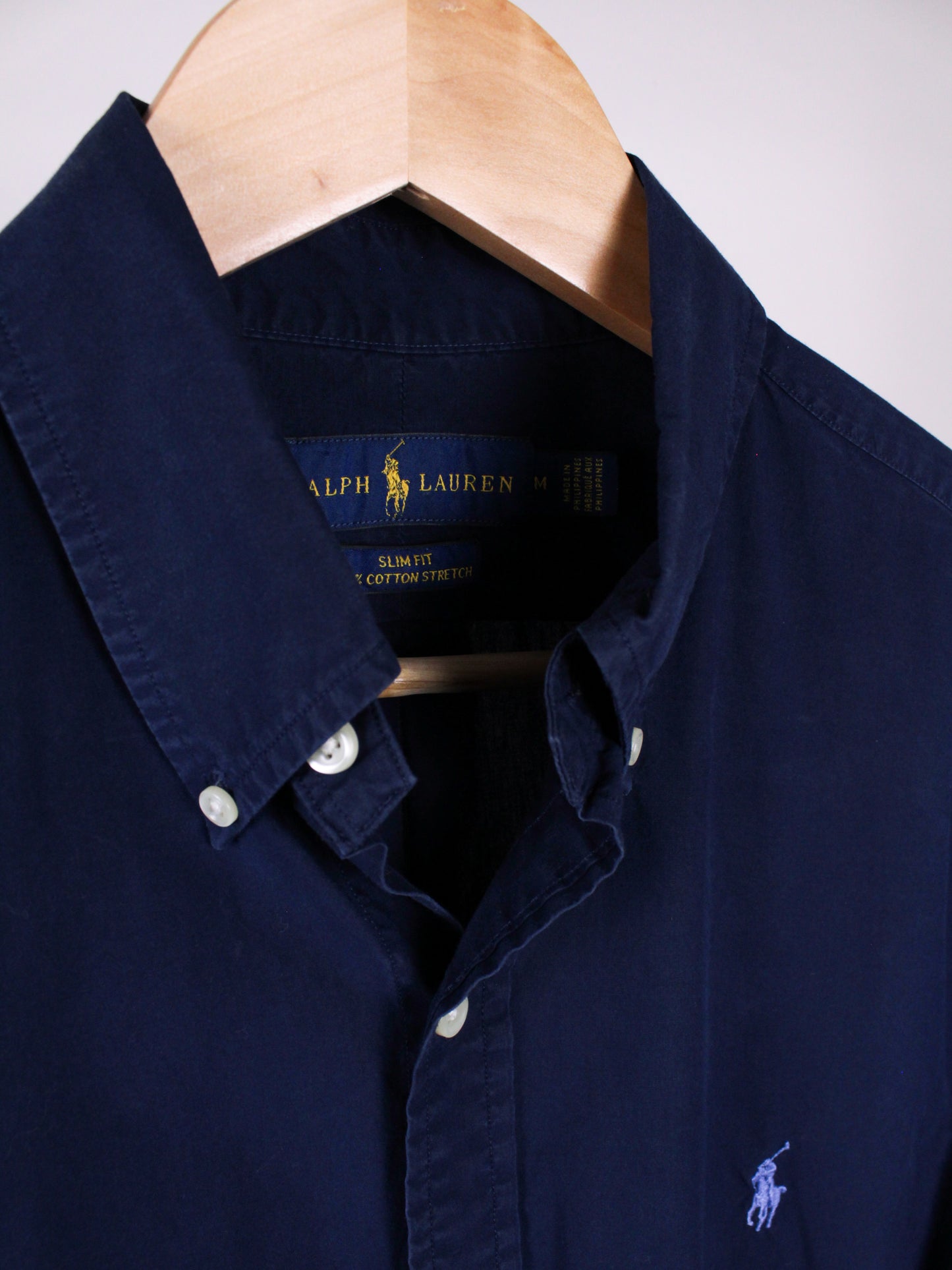 Ralph Lauren Camicia Vintage Slim Fit Blu Navy – Taglia M
