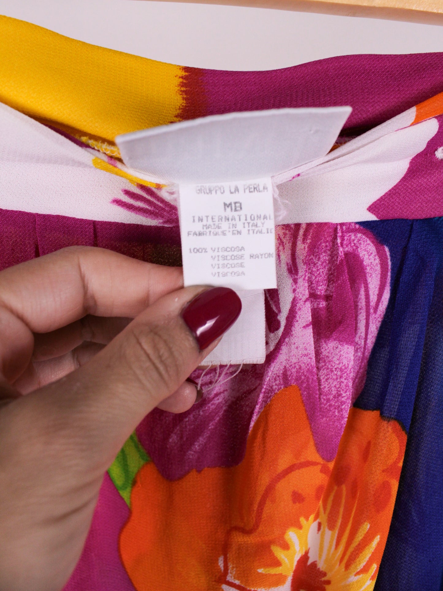 Pareo vintage Marvel by La Perla viscosa floreale – anni '90