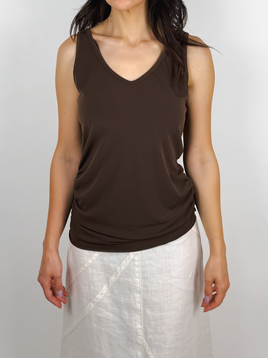 TOP VINTAGE IN VISCOSA CON ARRICCIATURA