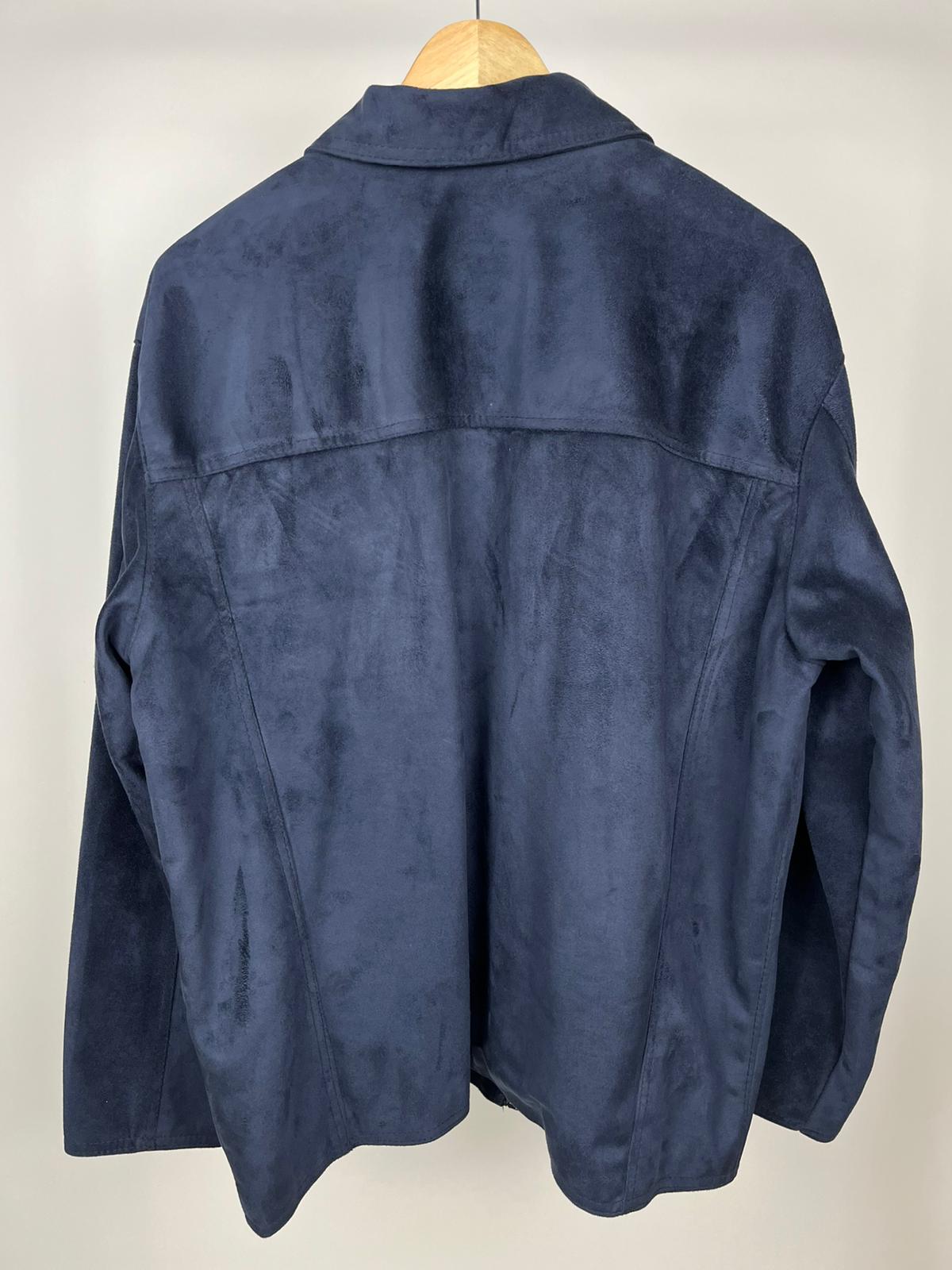 Giubbotto Vintage Blu Scamosciato Uomo Made in Italy