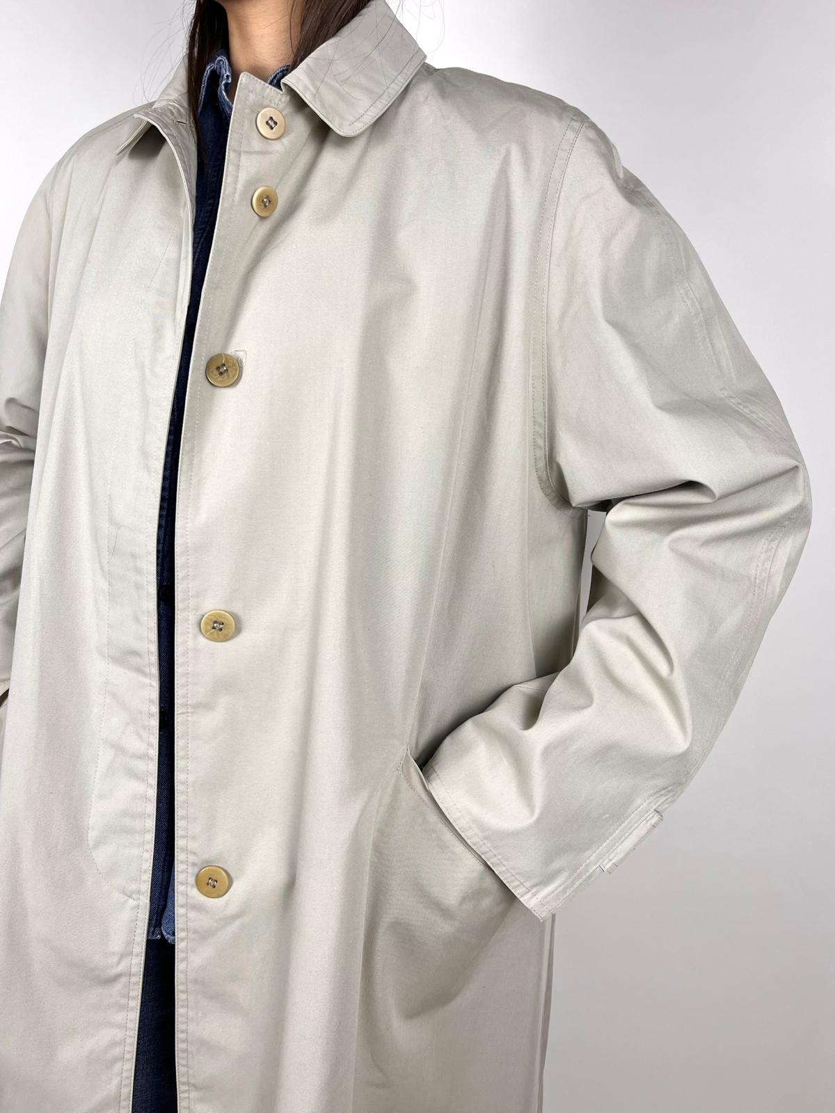 Trench vintage donna cotone beige anni '90