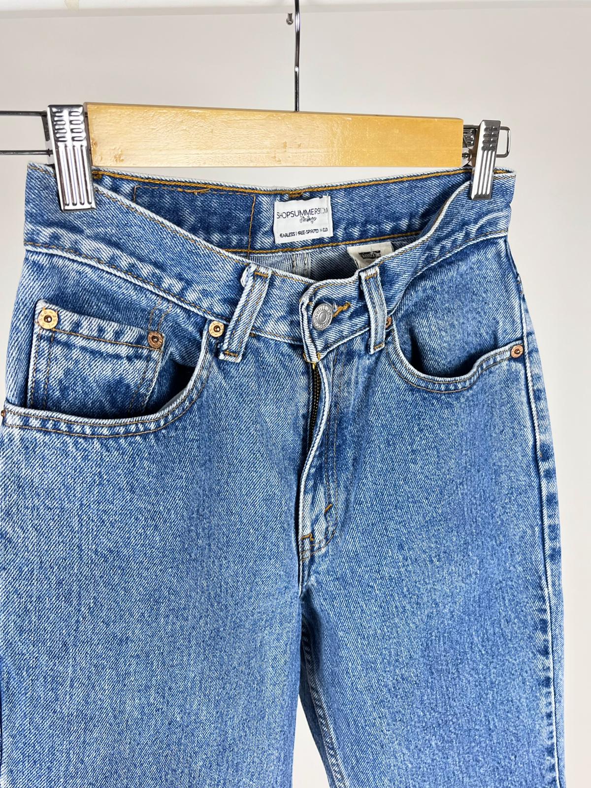 Jeans vintage Levi’s 512 anni ’90 denim blu lavaggio medio