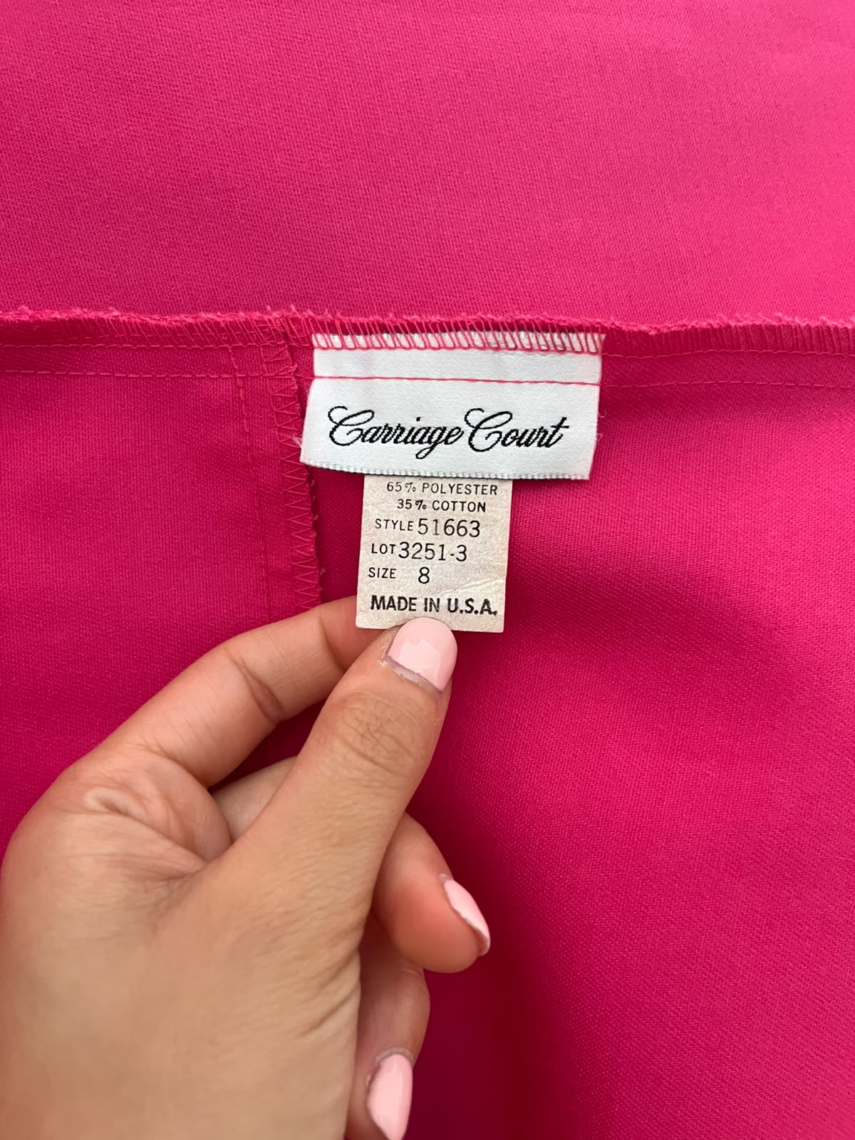 Gonna Portafoglio Vintage Fucsia Made in USA – Anni '80