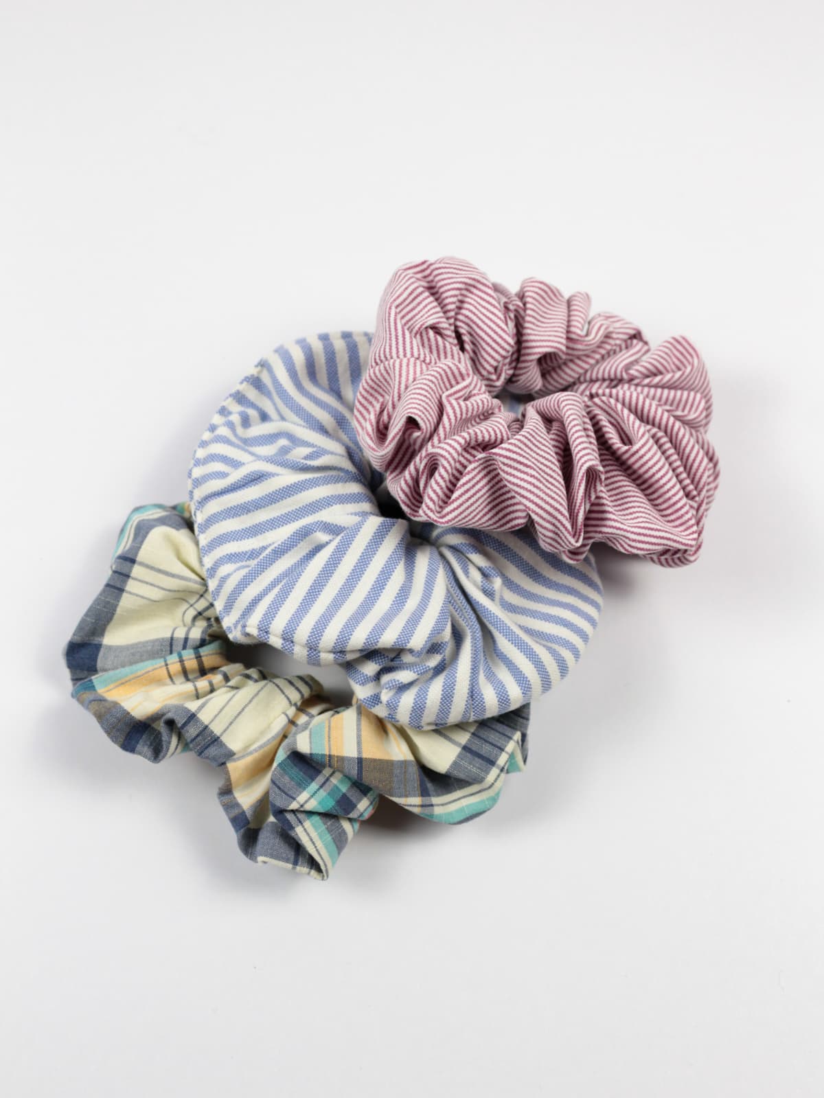 Set 3 Elastici per Capelli in Cotone Vintage Riciclato