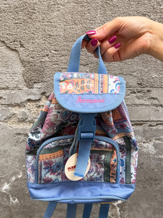 Zainetto vintage "Sensazioni" patchwork floreale anni ‘90