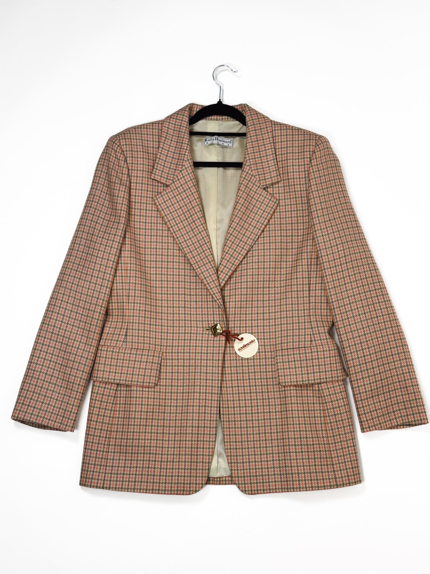 Blazer Vintage Donna a Quadri Anni '90 - Made in Italy