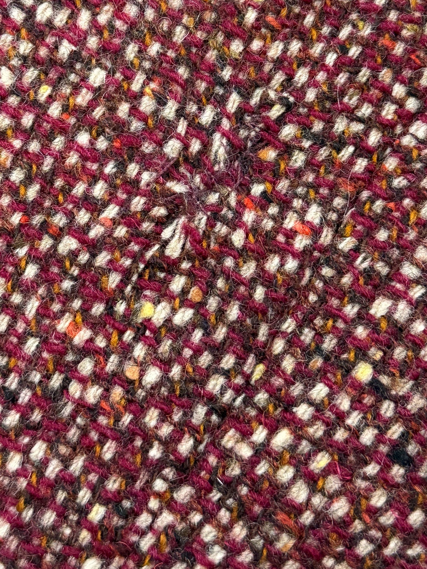 Cappottino in Lana Bordeaux Anni '70 Vintage - Eleganza Italiana