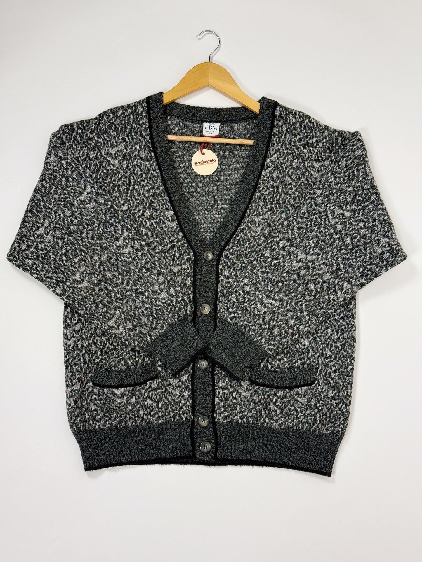 Cardigan Vintage in Lana Vergine - Made in Italy