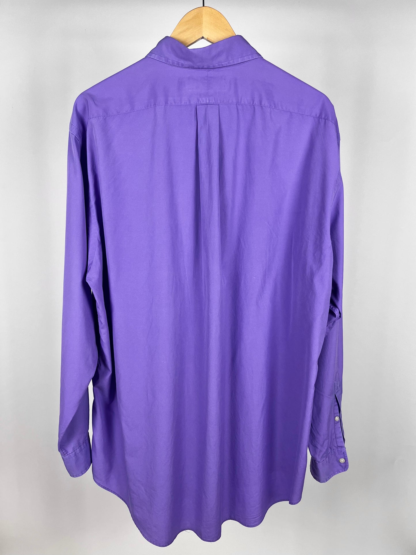 Camicia vintage Ralph Lauren Viola/Lilla con logo verde - XL