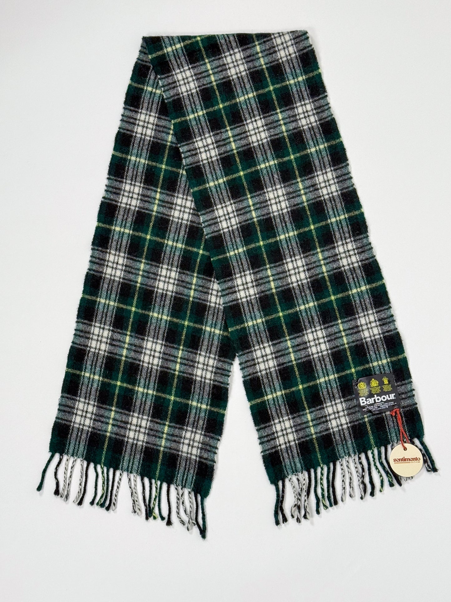 Sciarpa Barbour Tartan in Lana Vergine Made in Scotland - Verde