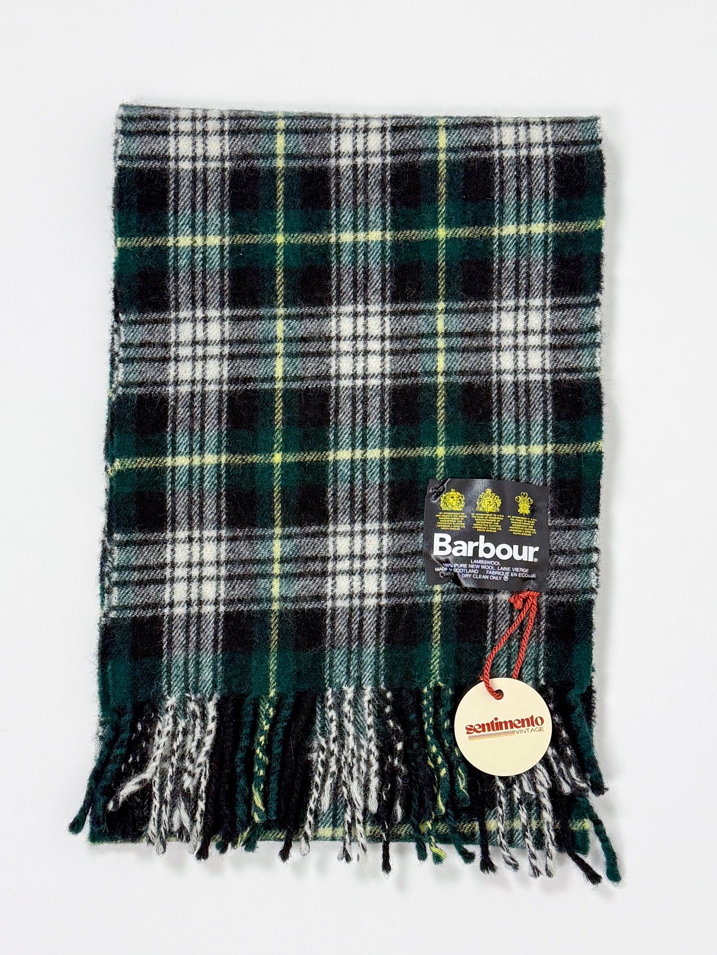 Sciarpa Barbour Tartan in Lana Vergine Made in Scotland - Verde