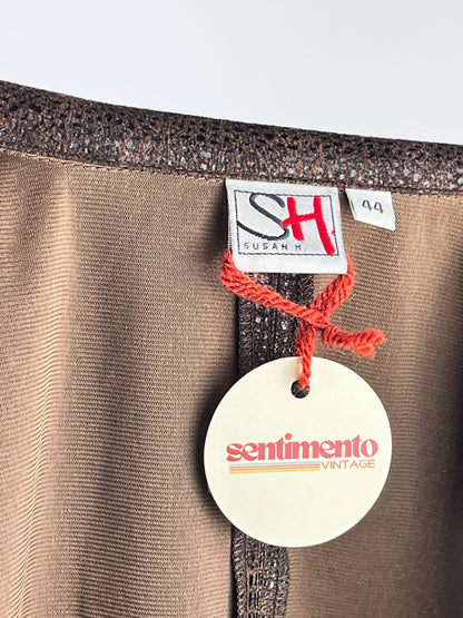 Camicia Scamosciata Marrone Vintage