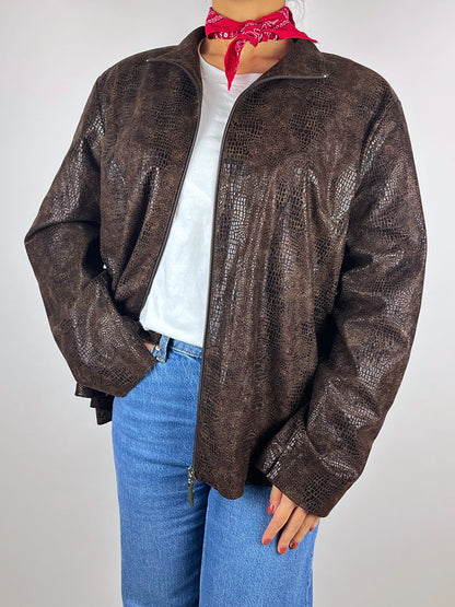 Camicia Scamosciata Marrone Vintage