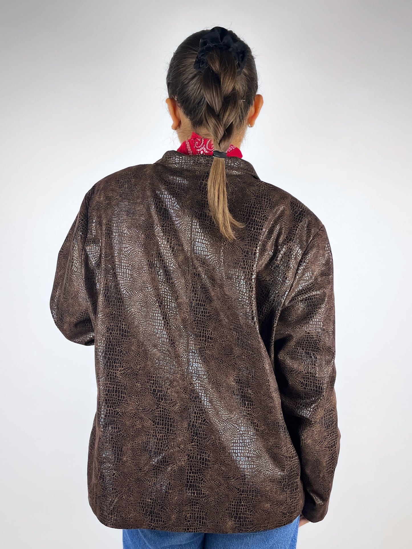 Camicia Scamosciata Marrone Vintage