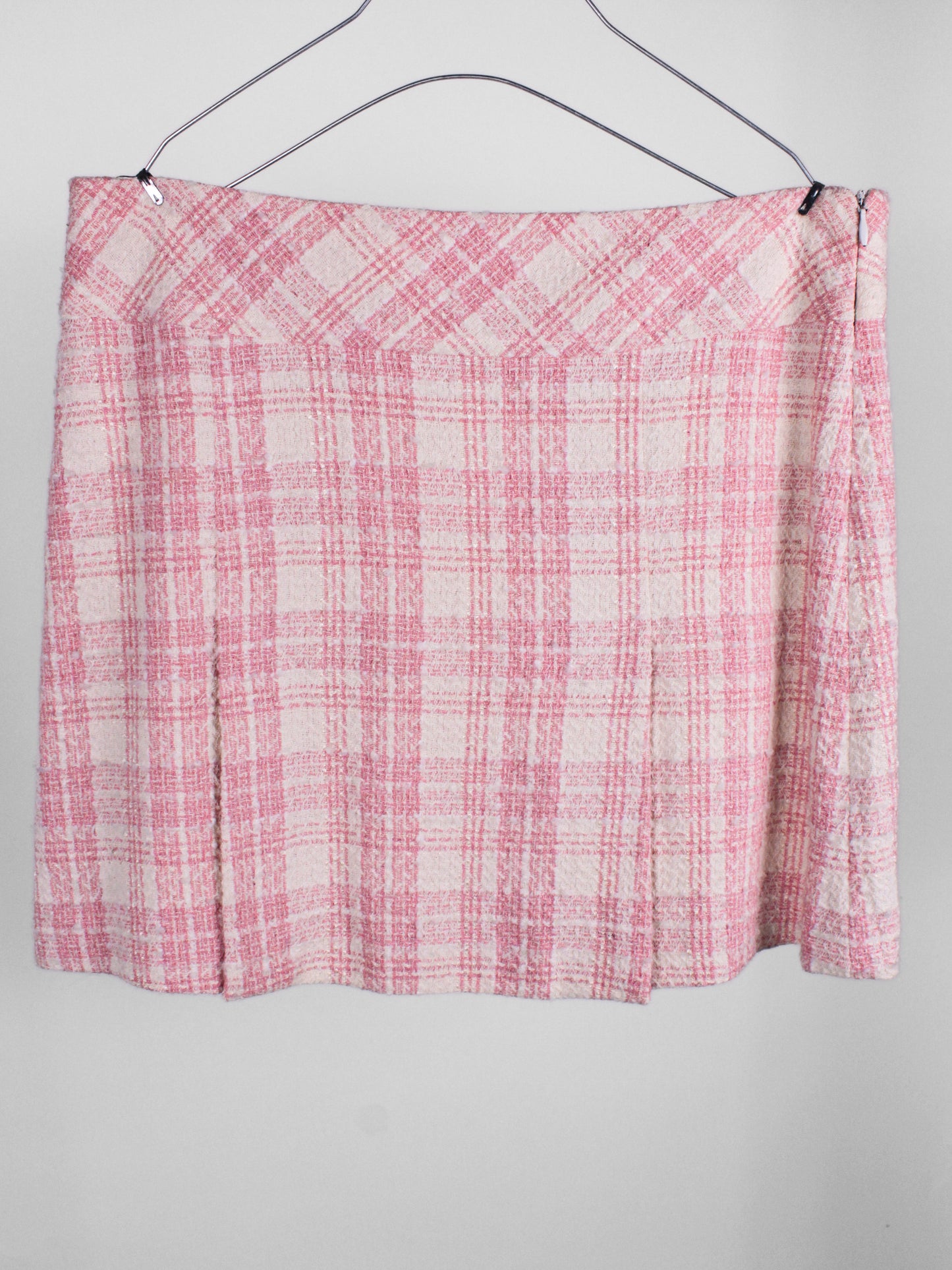 Completo Vintage Donna Y2K Rosa Check – Giacca e Minigonna IT 40